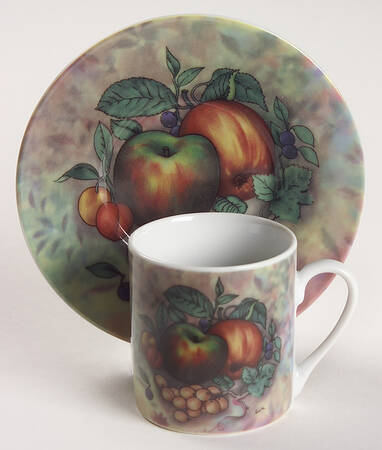 Still Life Flat Demitasse Cup & Saucer Set