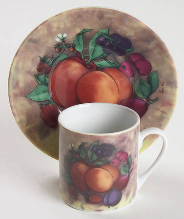 Still Life Flat Demitasse Cup & Saucer Set