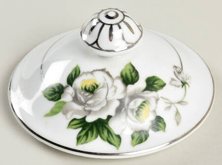 White Rose Lid for Sugar Bowl