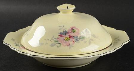 Blossoms Round Covered Butter