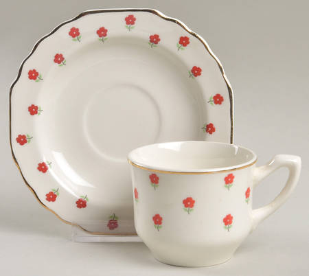 Blushing Rose Dalrymple (Lido) Flat Demitasse Cup & Saucer Set