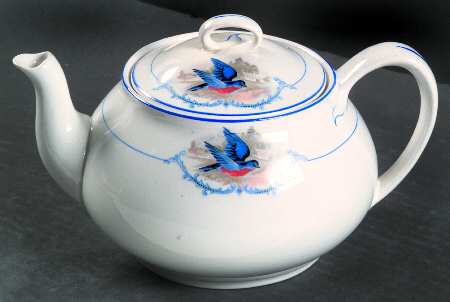 Bluebird Teapot & Lid