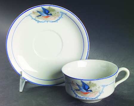 Bluebird Flat Cup & Saucer Set by WS George