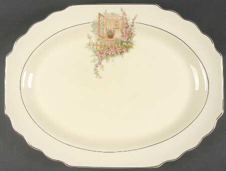 Breakfast Nook 15" Oval Serving Platter