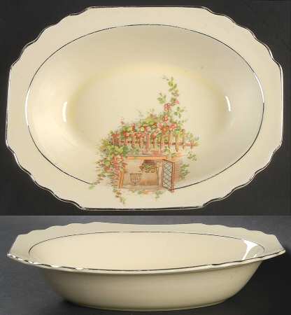 Breakfast Nook 9" Oval Vegetable Bowl