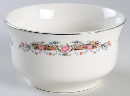 Flower Rim Cranberry Bowl