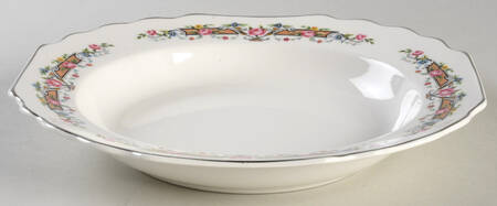 Flower Rim Rim Soup Bowl