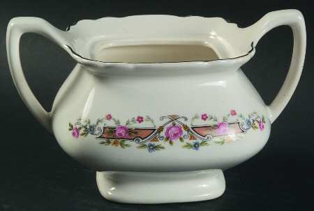 Flower Rim Sugar Bowl No Lid