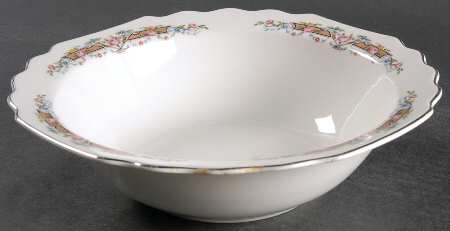 Flower Rim 9" Round Vegetable Bowl