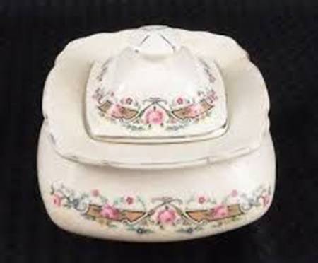 Flower Rim Sugar Bowl & Lid