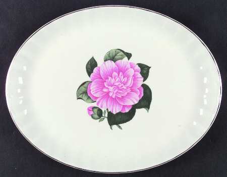 Camellia 13" Oval Serving Platter