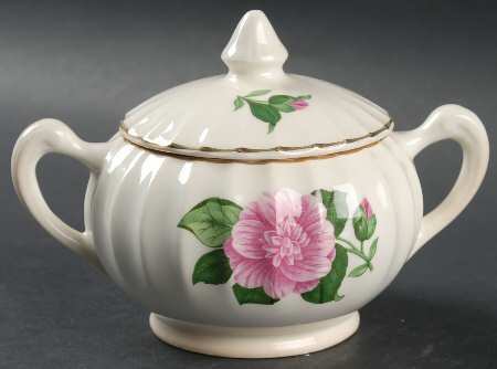 Camellia Sugar Bowl & Lid