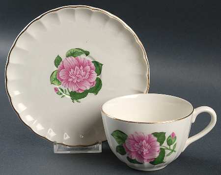 Camellia Flat Cup & Saucer Set