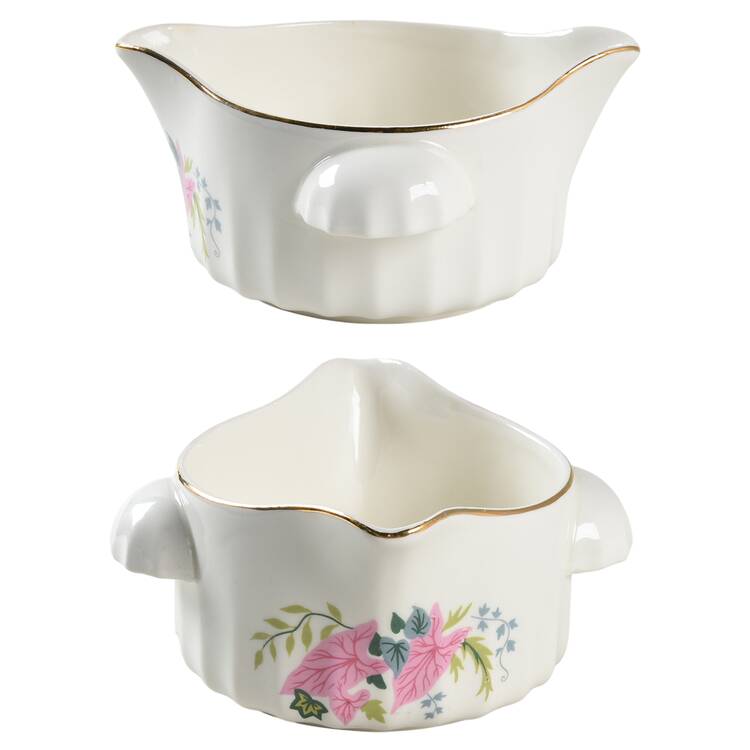 Pink Caladiums Gravy Boat