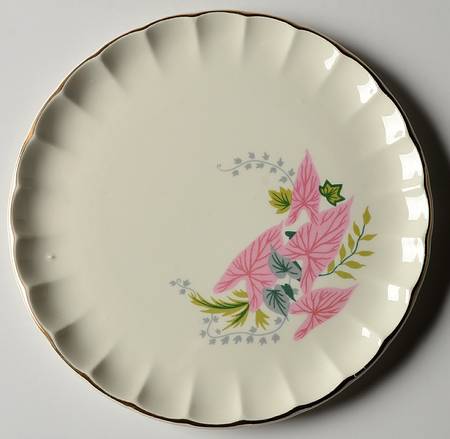 Pink Caladiums Salad Plate