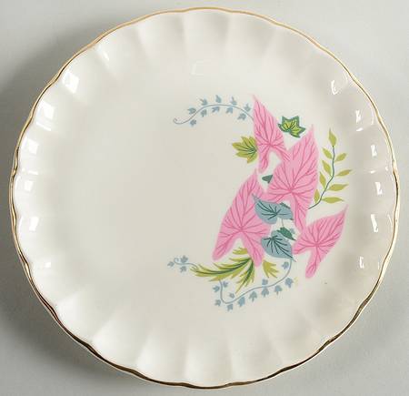 Pink Caladiums Bread & Butter Plate
