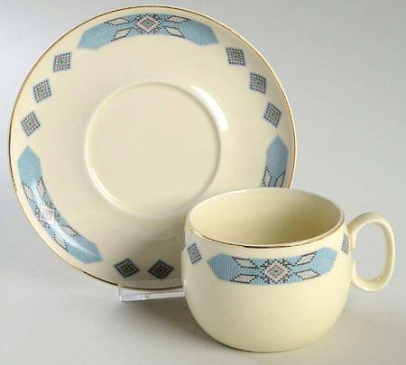 Cherokee Flat Cup & Saucer Set