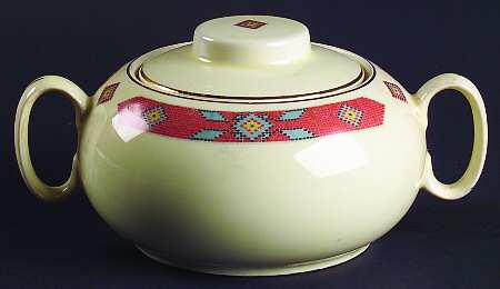 Iroquois Red Sugar Bowl & Lid