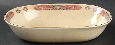 Iroquois Red 9" Oval Vegetable Bowl