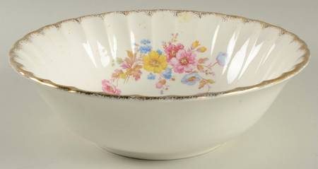 Mayfair (Bolero, Brushed Gold Trim) 9" Round Vegetable Bowl