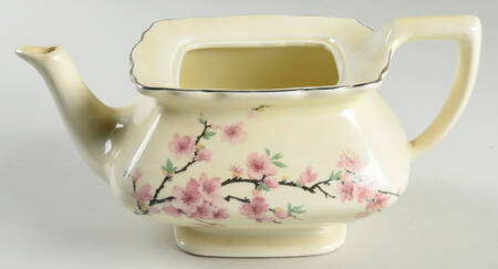 Peach Blossom (Lido, Cream, Platinum) Teapot No Lid