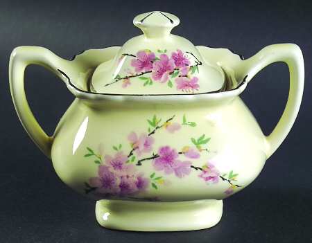 Peach Blossom (Lido, Cream, Platinum) Sugar Bowl & Lid