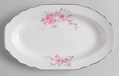 Peach Blossom (Lido, Cream, Platinum) Relish/Gravy Underplate