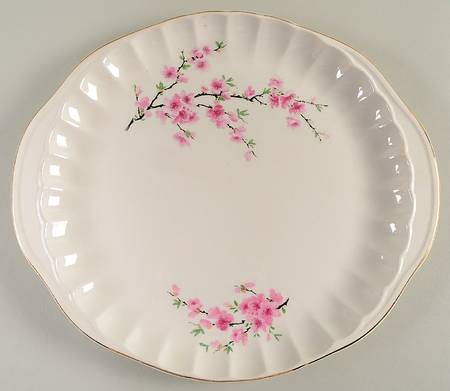 Peach Blossom (Bolero) Handled Cake Plate