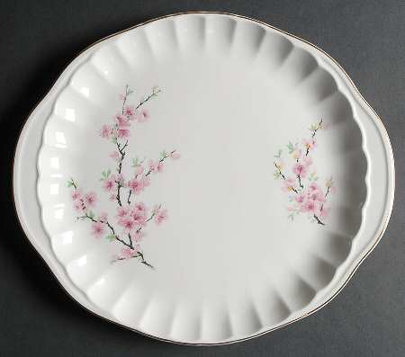 Peach Blossom (Bolero) Handled Cake Plate