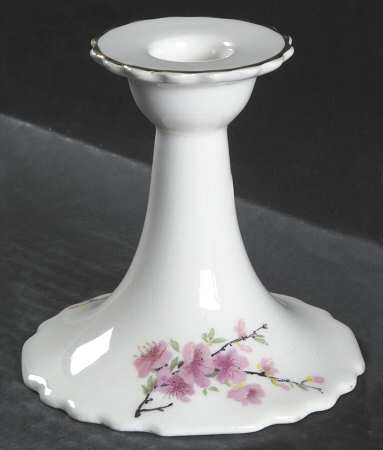 Peach Blossom (Bolero) Single Light Candlestick