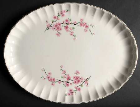 Peach Blossom (Bolero) 15" Oval Serving Platter