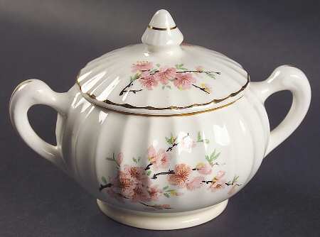 Peach Blossom (Bolero) Sugar Bowl & Lid