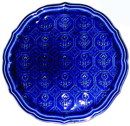Petit Point Blue Dinner Plate