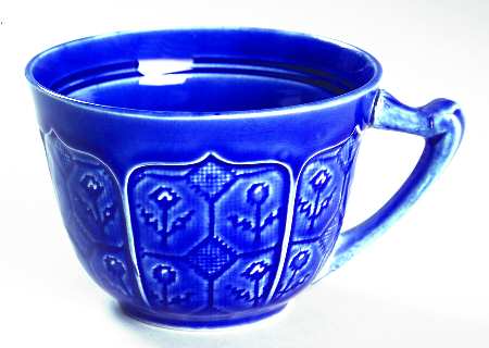 Petit Point Blue Flat Cup