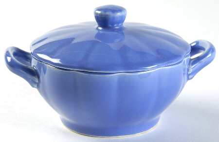 Petalware Dark Blue Sugar Bowl & Lid