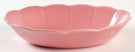 Petalware Pink 9" Oval Vegetable Bowl