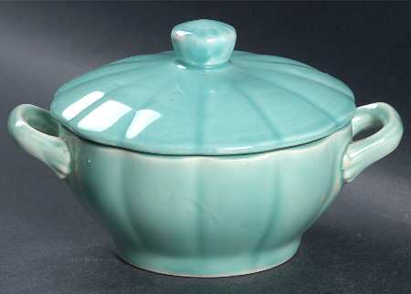 Petalware Turquoise Sugar Bowl & Lid