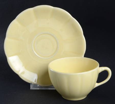 Petalware Yellow Flat Cup & Saucer Set