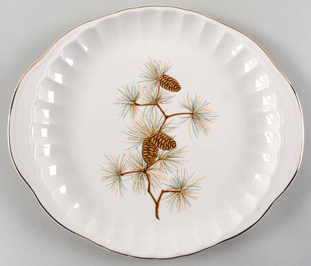 Pine Cone Handled Cake Plate