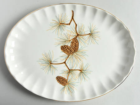 Pine Cone 12" Oval Serving Platter