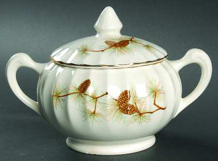 Pine Cone Sugar Bowl & Lid