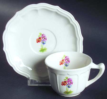 Poppy Flat Demitasse Cup & Saucer Set