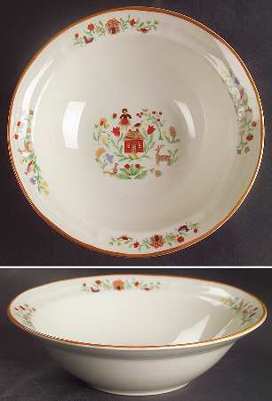 Adam and Eve Rim Cereal Bowl