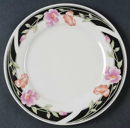 Black Satin Salad Plate