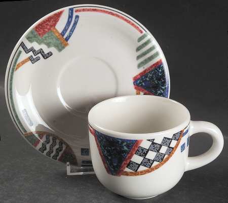 Contempo Flat Cup & Saucer Set