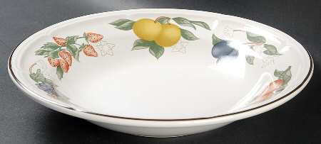 Festival (Brown Trim) Large Rim Soup Bowl