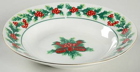 Christmas Greeting Coupe Soup Bowl