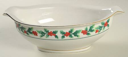Christmas Greeting Gravy Boat