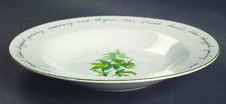 Herb Gardens Rim Soup Bowl