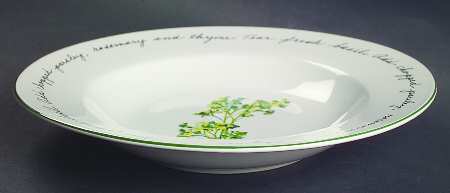 Herb Gardens Rim Soup Bowl